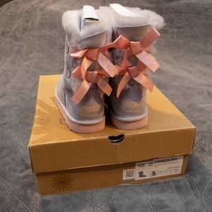 UGG Bailey Bow Heathered Lilac Boots